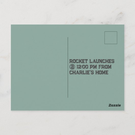 Space Adventure-Briefkaart Briefkaart (Achterkant)