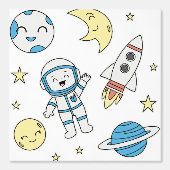 Space Adventure Cartoon  Behang (Voorkant)