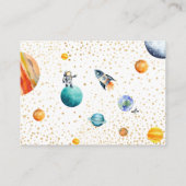 Space Adventure Diaper Raffle Baby Boy Shower Informatiekaartje (Achterkant)