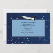 Space Adventure-fotouitnodiging Kaart (Achterkant)