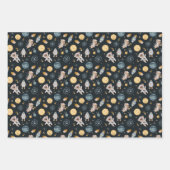 Space Adventure Playful Kids Birthday Party Inpakpapier Vel (Voorkant 2)