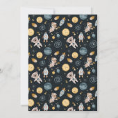 Space Adventure Playful Kids Birthday Party Kaart (Achterkant)