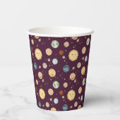 Space Adventure Playful Kids Birthday Party Papieren Bekers (Achterkant)