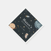 Space Adventure Playful Kids Birthday Party Servet (Hoek)