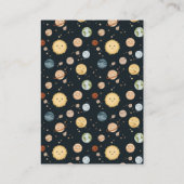 Space Adventure Playful Kids Birthday Time Capsule Informatiekaartje (Achterkant)