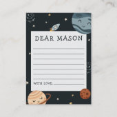 Space Adventure Playful Kids Birthday Time Capsule Informatiekaartje (Voorkant)