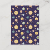 Space Adventure Playful Kids Birthday Time Capsule Informatiekaartje (Achterkant)