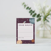 Space Adventure Playful Kids Birthday Time Capsule Informatiekaartje (Staand voorkant)