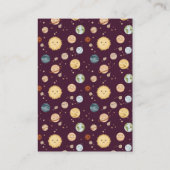 Space Adventure Playful Kids Birthday Time Capsule Informatiekaartje (Achterkant)