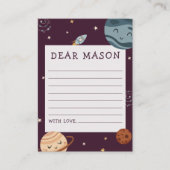 Space Adventure Playful Kids Birthday Time Capsule Informatiekaartje (Voorkant)