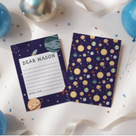 Space Adventure Playful Kids Birthday Time Capsule Informatiekaartje