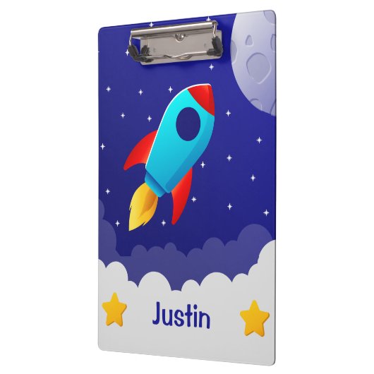 Space Adventure Rocket Clipboards Design Klembord (Links)