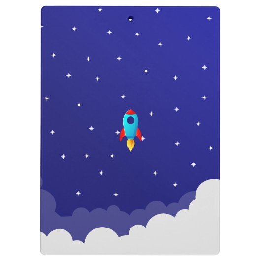 Space Adventure Rocket Clipboards Design Klembord (Achterkant)