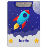Space Adventure Rocket Clipboards Design Klembord (Voorkant)