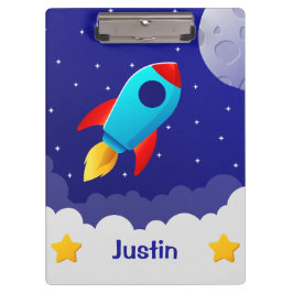 Space Adventure Rocket Clipboards Design Klembord