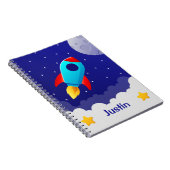 Space Adventure Rocket Design Notitieboek (Rechterzijde)