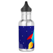 Space Adventure Rocket Design Waterfles (Links)