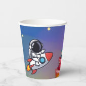 Space Adventure Verjaardagscups Papieren Bekers (Voorkant)