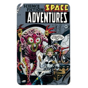 Space Adventures #12 Grappige 50s Retro Sci-Fi Str Magneet