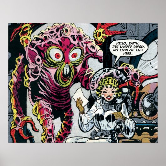 Space Adventures #12 Grappige 50s Retro Sci-Fi Str Poster (Voorkant)