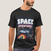 Space Adventures Comic Book Print T-shirt (Voorkant)