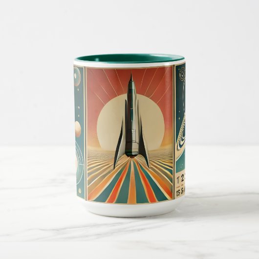 Space Age Art Space Time Calendar Mok (Midden)