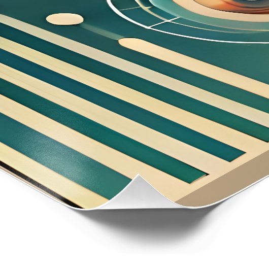 Space Age Art Space Time Calendar Perfect Poster (Hoek)