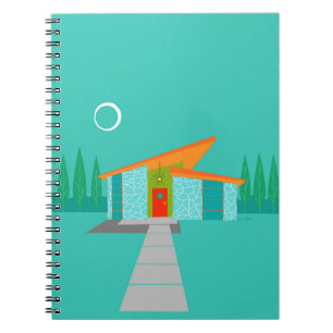 Space Age Cartoon House Notitieboek