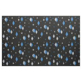 Space Age Diamonds Blue Black Grey Stof (Fat Quarter)