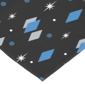 Space Age Diamonds Blue Black Korte Tafelloper (Hoek)