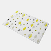 Space Age Diamonds Geel Grijs Wit Deurmat (Schuin)