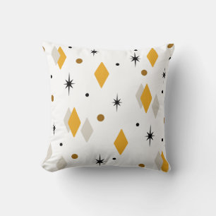 Space Age Diamonds Oranje wit Kussen