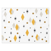Space Age Diamonds Oranje wit Tafelkleed (Voorkant (Horizontaal))