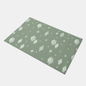 Space Age Diamonds Sage Green Deurmat (Schuin)