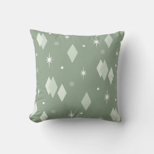 Space Age Diamonds Sage Green Kussen