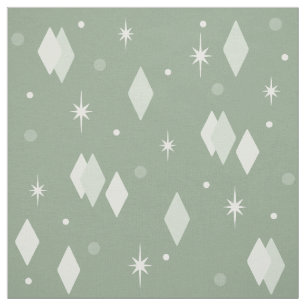 Space Age Diamonds Sage Green Stof