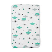 Space Age Diamonds Turquoise White Badmat (Voorkant Verticaal)