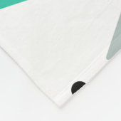 Space Age Diamonds Turquoise White Fleece Deken (Hoek)