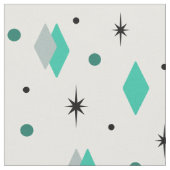 Space Age Diamonds Turquoise White Stof (Close Up)