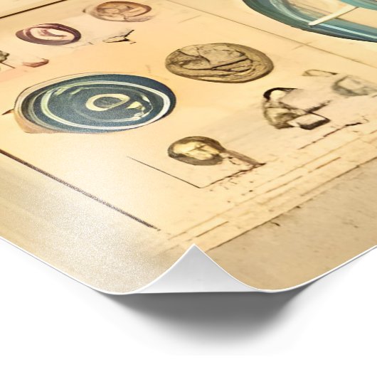 Space Age Interplanetary Coordinates Alien Relic Foto Afdruk (Hoek)