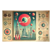 Space Age Interplanetary Coordinates Alien Relic Foto Afdruk (Voorkant)