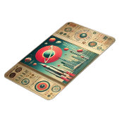 Space Age Interplanetary Coordinates Alien Relic Magneet (Linkerzijde)