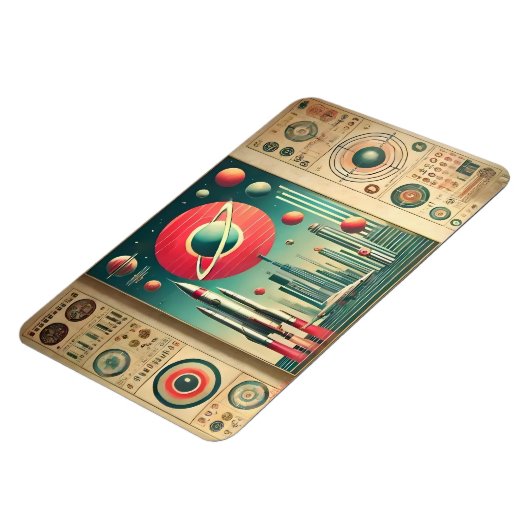 Space Age Interplanetary Coordinates Alien Relic Magneet (Linkerzijde)