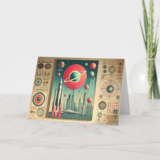 Space Age Interplanetary coördineert buitenaards r Kaart (Voorkant)