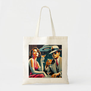 Space Age Las Vegas Gangster Martini Feest Tote Bag