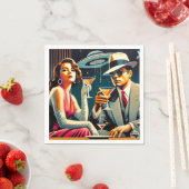 Space Age Las Vegas Gangster Martini Party Servet (Insitu)