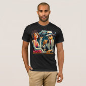 Space Age Las Vegas Gangster Martini Party T-shirt (Voorkant volledig)