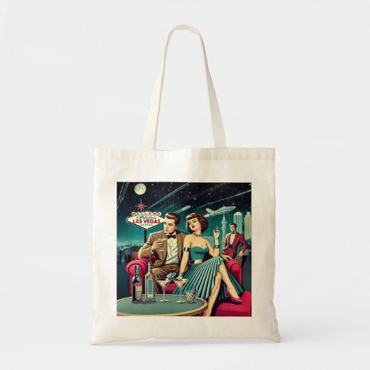 Space Age Las Vegas Martini Feest Tote Bag (Voorkant)