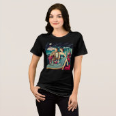 Space Age Las Vegas Martini Feest Tri-Blend Shirt (Voorkant volledig)