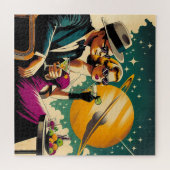 Space Age Las Vegas Martini Gangster Feest Legpuzzel (Horizontaal)